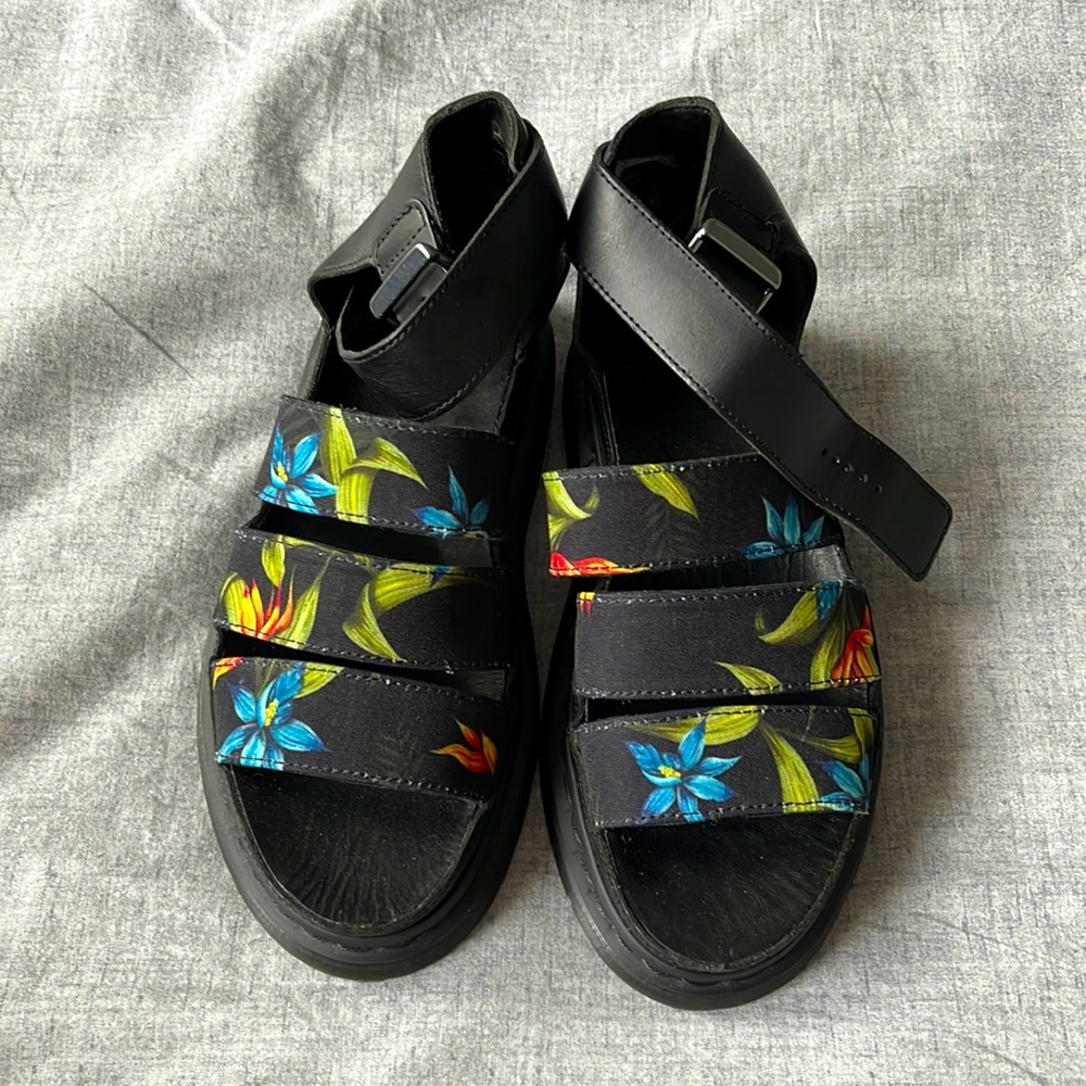 Dr. Martens Black Sandal - Tropical - Limited Edition